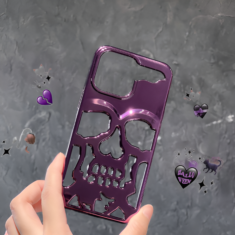 Skull Electroplating Phone Case